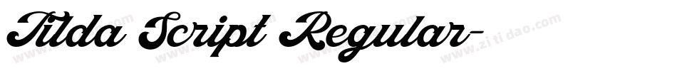 Tilda Script Regular字体转换